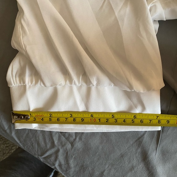 Elegant White Tiered Midi Dress - Picture 9 of 10